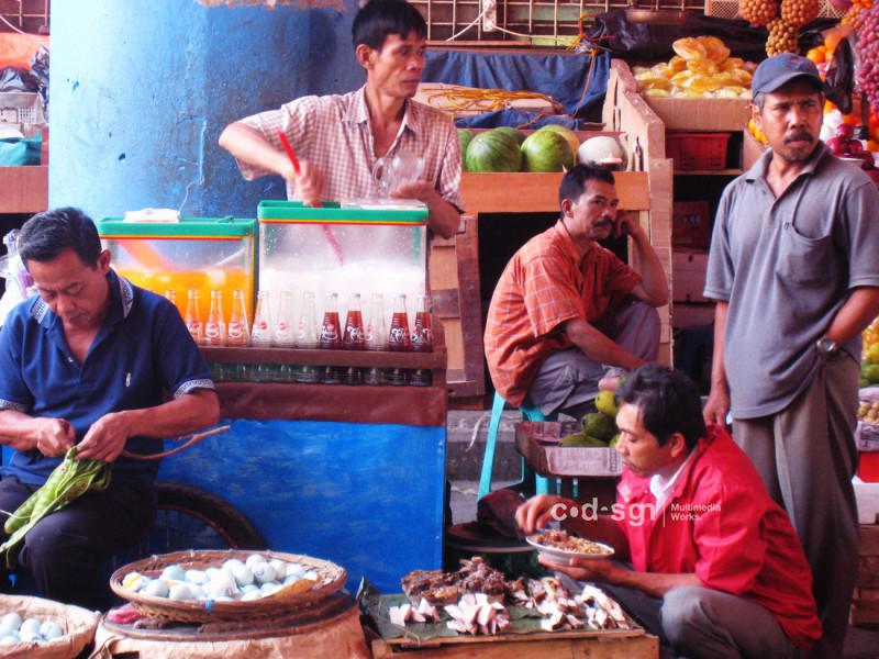 Pedagang di pasar bogor, 2007