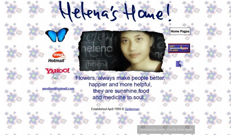 Homepage Lena Pasaribu, 1999